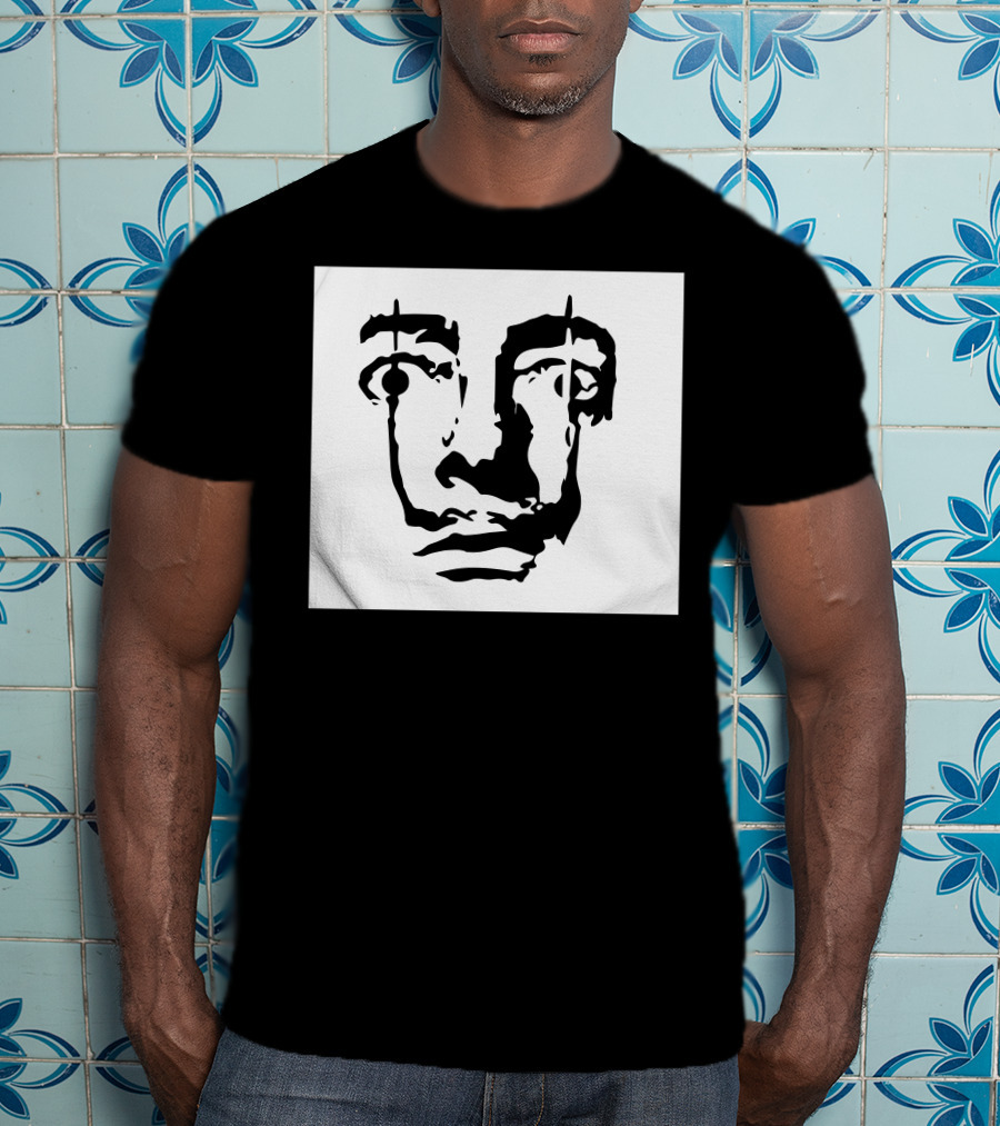 Salvador Dali Face Surrealist Artist Iconic Portrait Elements T-Shirt