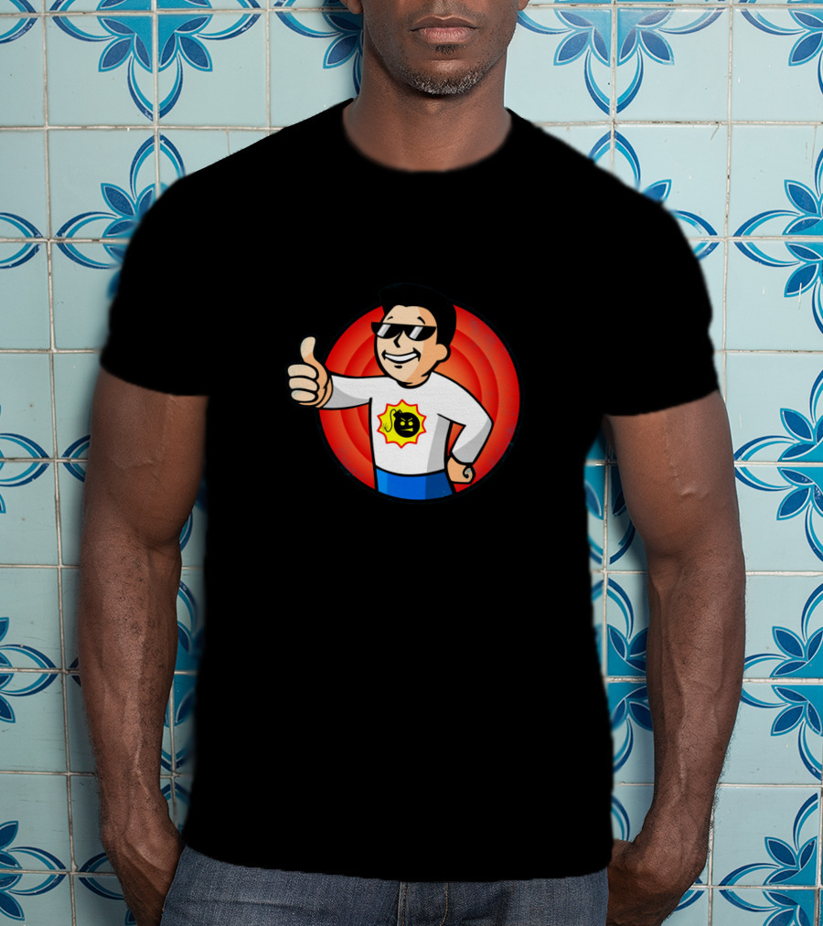 Serious Sam Thumbs Up Vault Boy Mashup T-Shirt