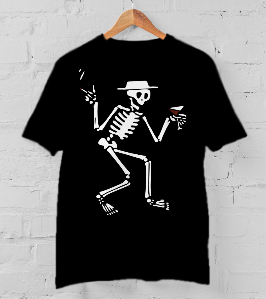 Social Distortion Skeleton Smoking Drinker T-Shirt