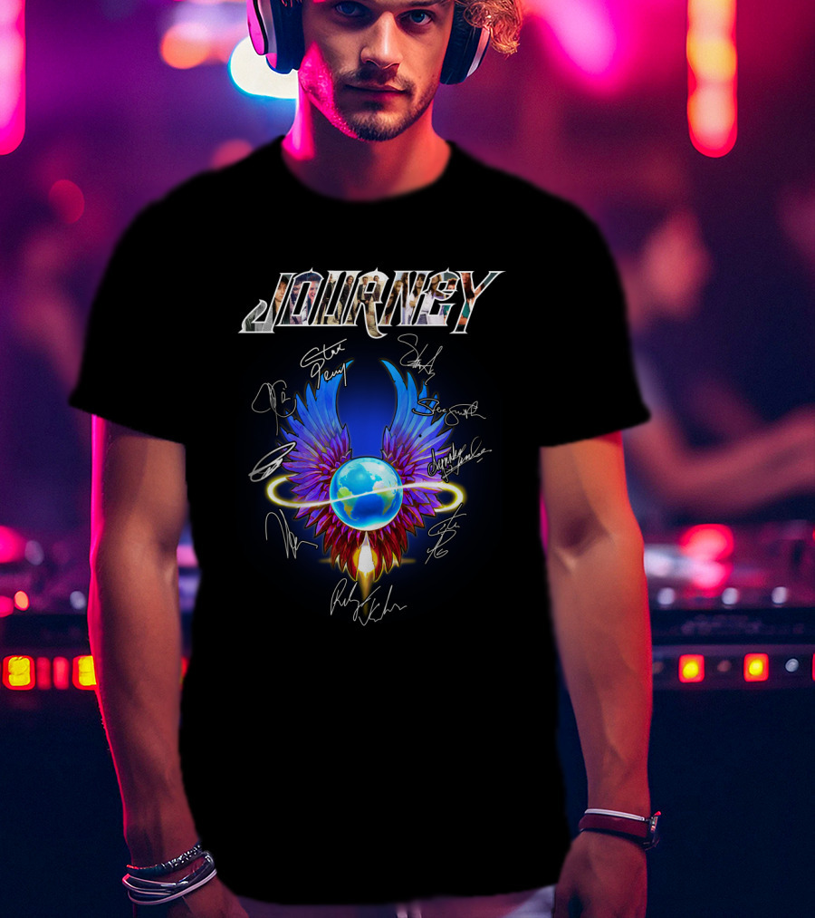 Journey Band Winged Globe T-Shirt