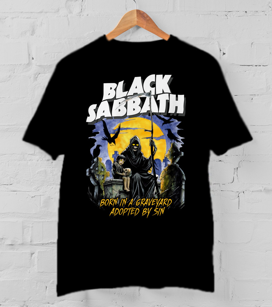 BLACK SABBATH Born In A Graveyard Adopted By Sin T-Shirt