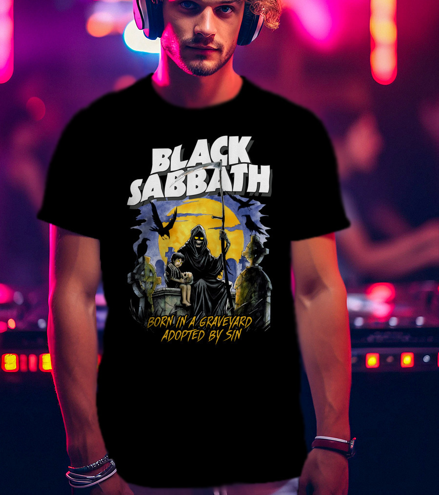 BLACK SABBATH Born In A Graveyard Adopted By Sin T-Shirt