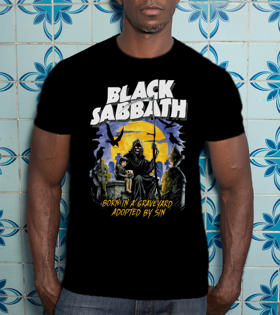 BLACK SABBATH Born In A Graveyard Adopted By Sin T-Shirt