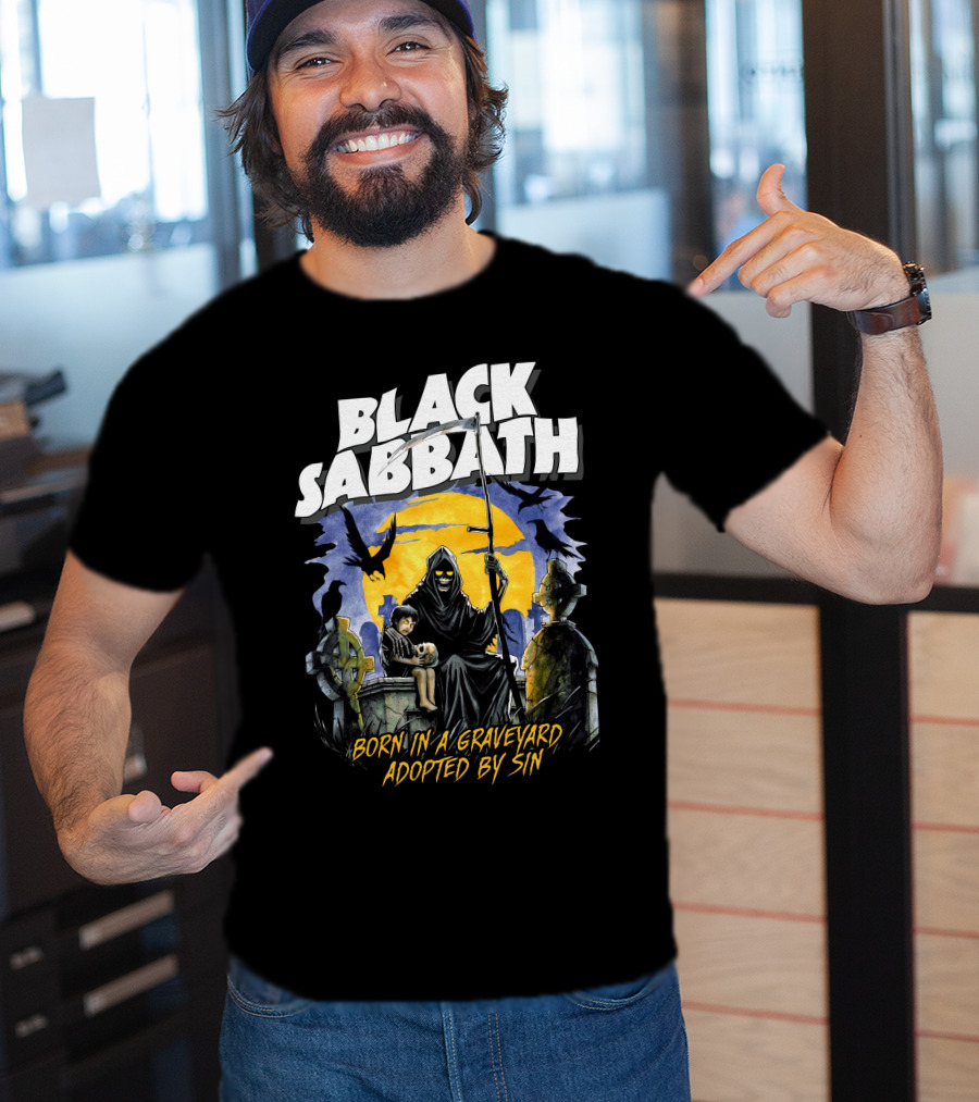BLACK SABBATH Born In A Graveyard Adopted By Sin T-Shirt