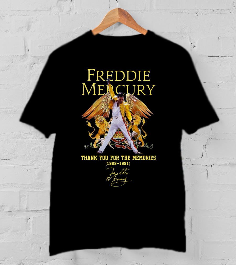 Freddie Mercury Thank You For The Memories (1969-1991) T-Shirt