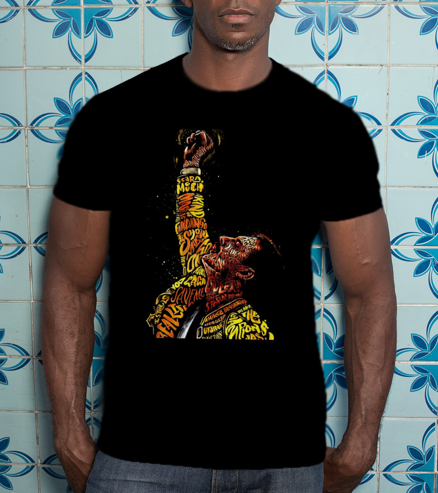 Haro FM Queen Music Legends Tribute Typography T-Shirt
