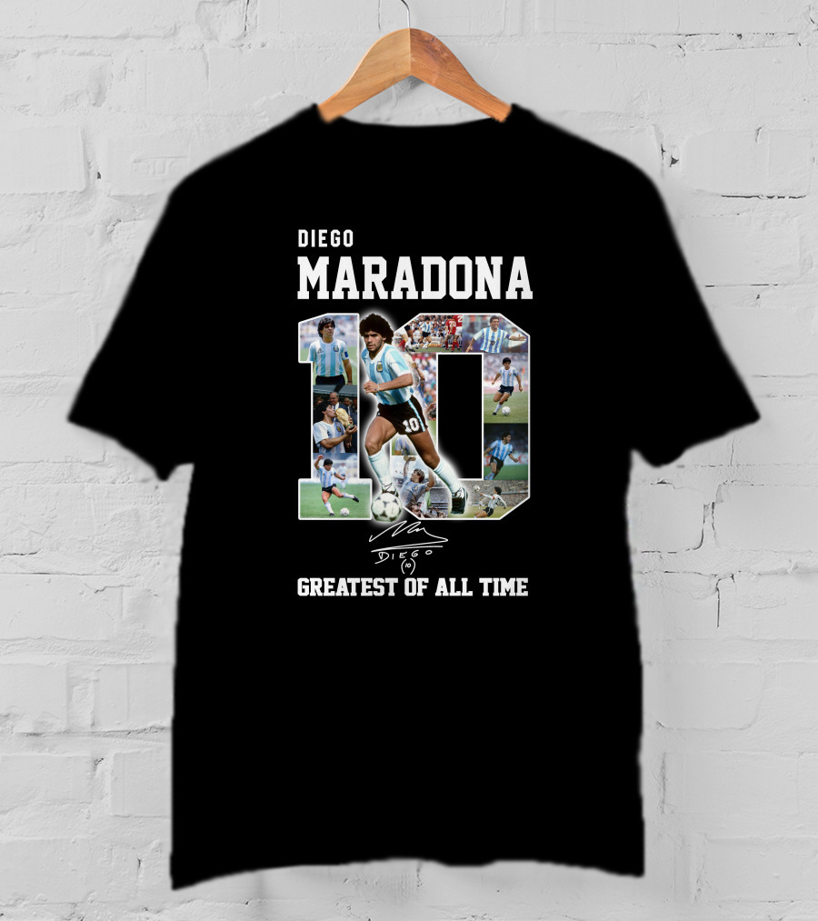 Diego Maradona 10 Greatest Of All Time T-Shirt