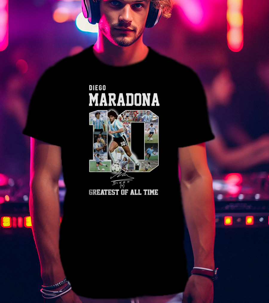 Diego Maradona 10 Greatest Of All Time T-Shirt
