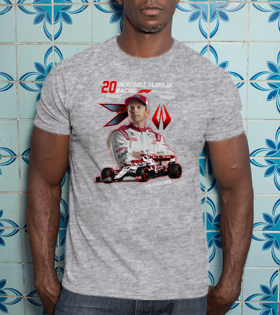 20 Incredible Years Of Racing Kimi Räikkönen Formula 1 T-Shirt