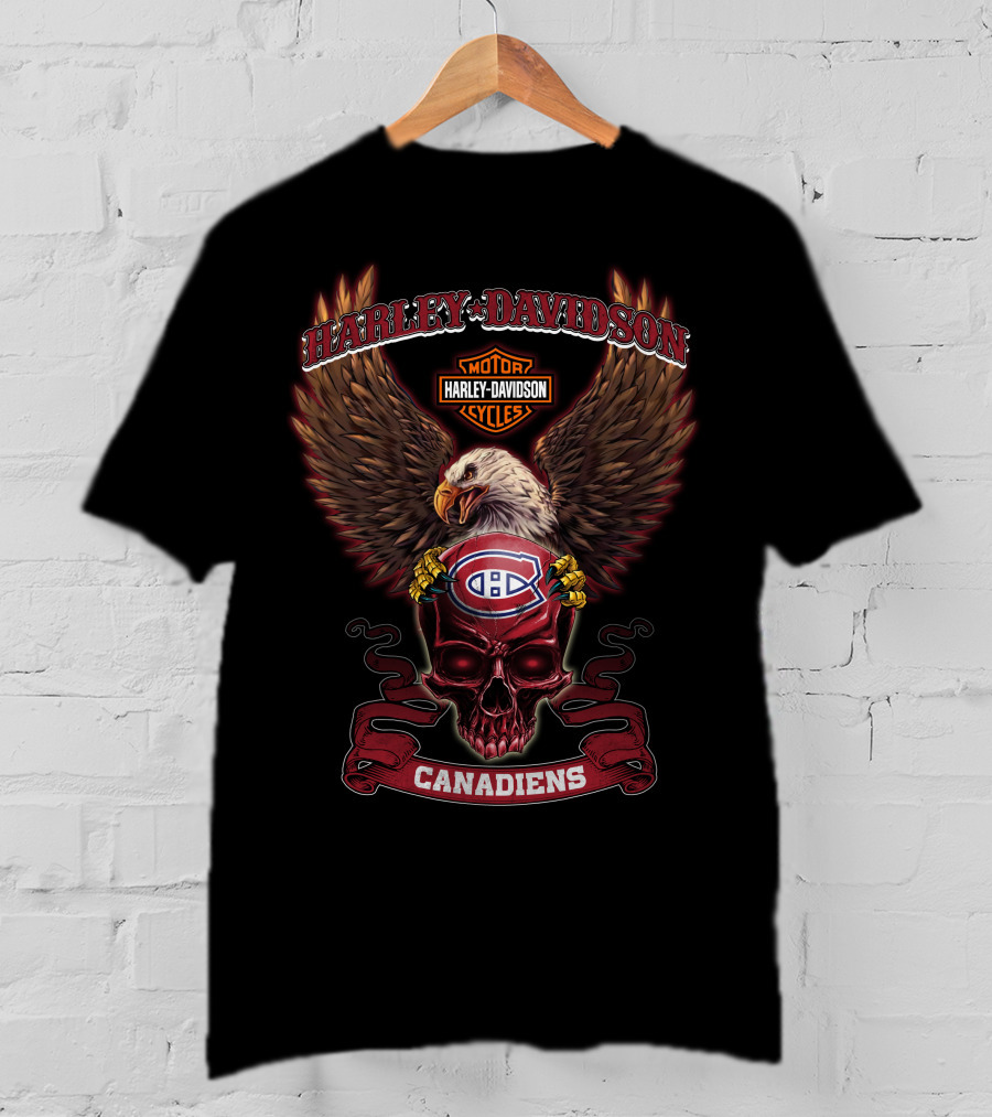 Harley Davidson Motorcycles Montreal Canadiens T-Shirt