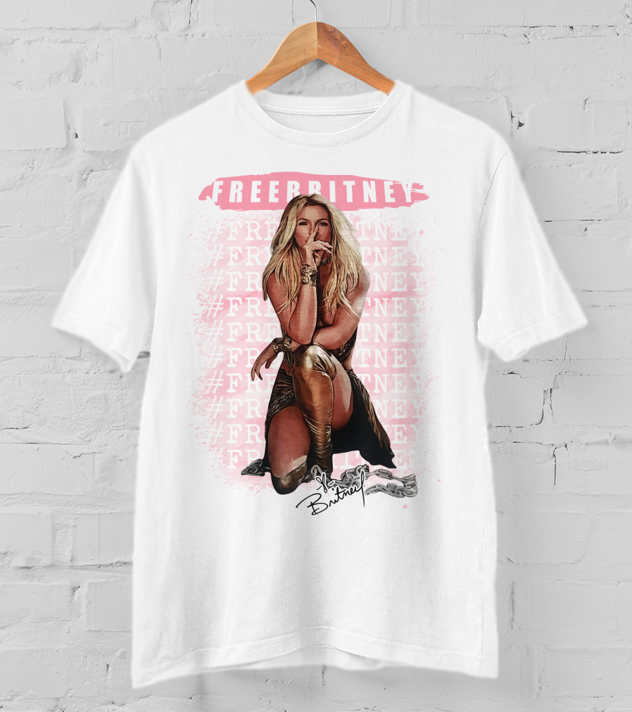 Free Britney Hashtag Design With Signature Edition T-Shirt