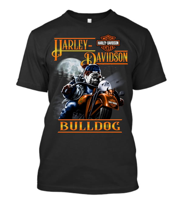 Harley Davidson Bulldog Moonlight Ride T-Shirt