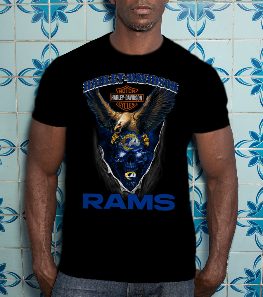 Harley Davidson Los Angeles Rams Hd29Nfl T-Shirt