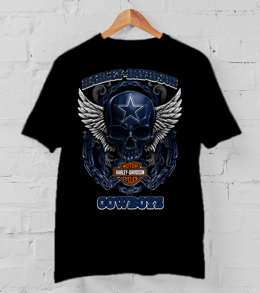 Harley Davidson Motor Cycles Cowboys Dallas Cowboys Nfl Dvt Hdm5 T-Shirt