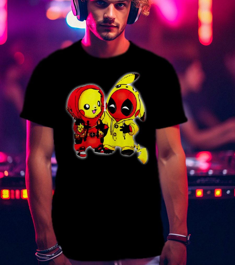 Deadpool Pikachu Mashup Costume Friendship T-Shirt