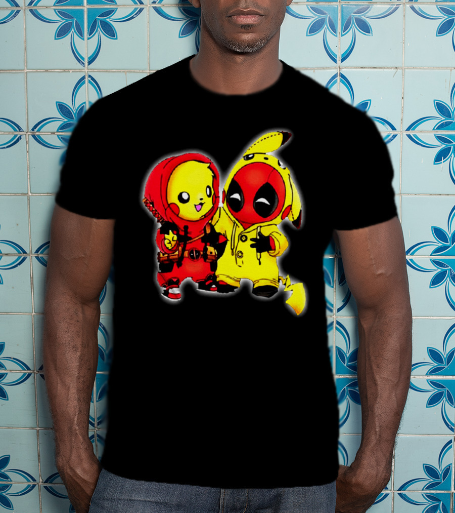 Deadpool Pikachu Mashup Costume Friendship T-Shirt