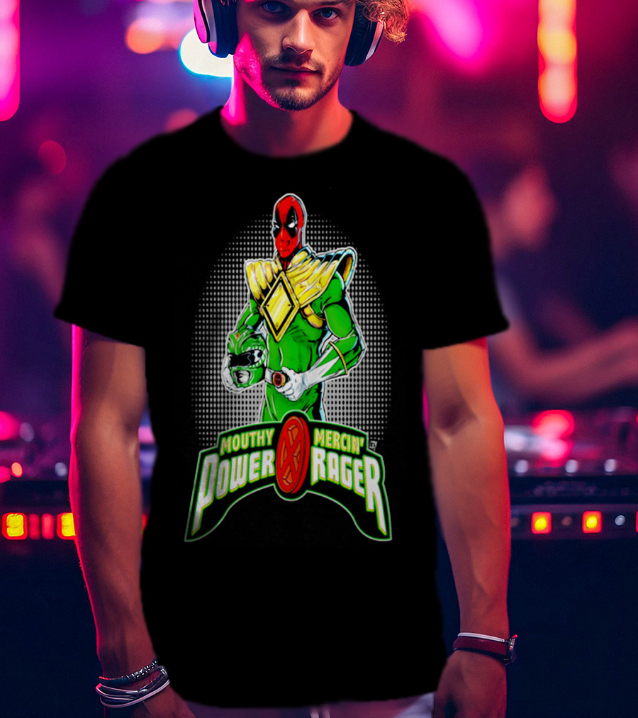 Mouthy Mercenary Power Rager Deadpool T-Shirt