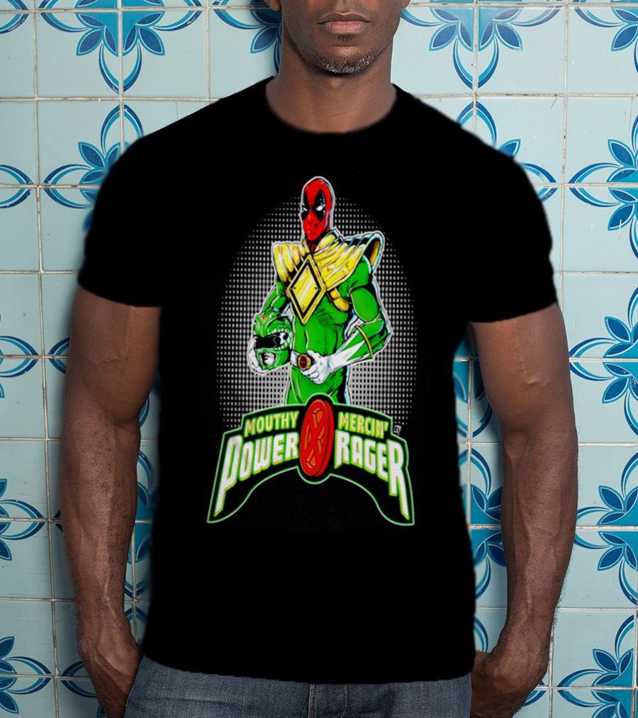 Mouthy Mercenary Power Rager Deadpool T-Shirt