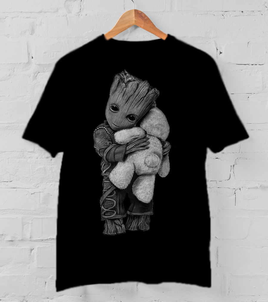 Furry Companion Bear Hug By Groot In Space Suit T-Shirt