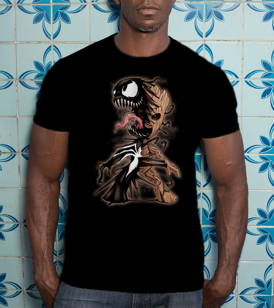 Groot Venom Mashup Symbiotic Fusion Character T-Shirt