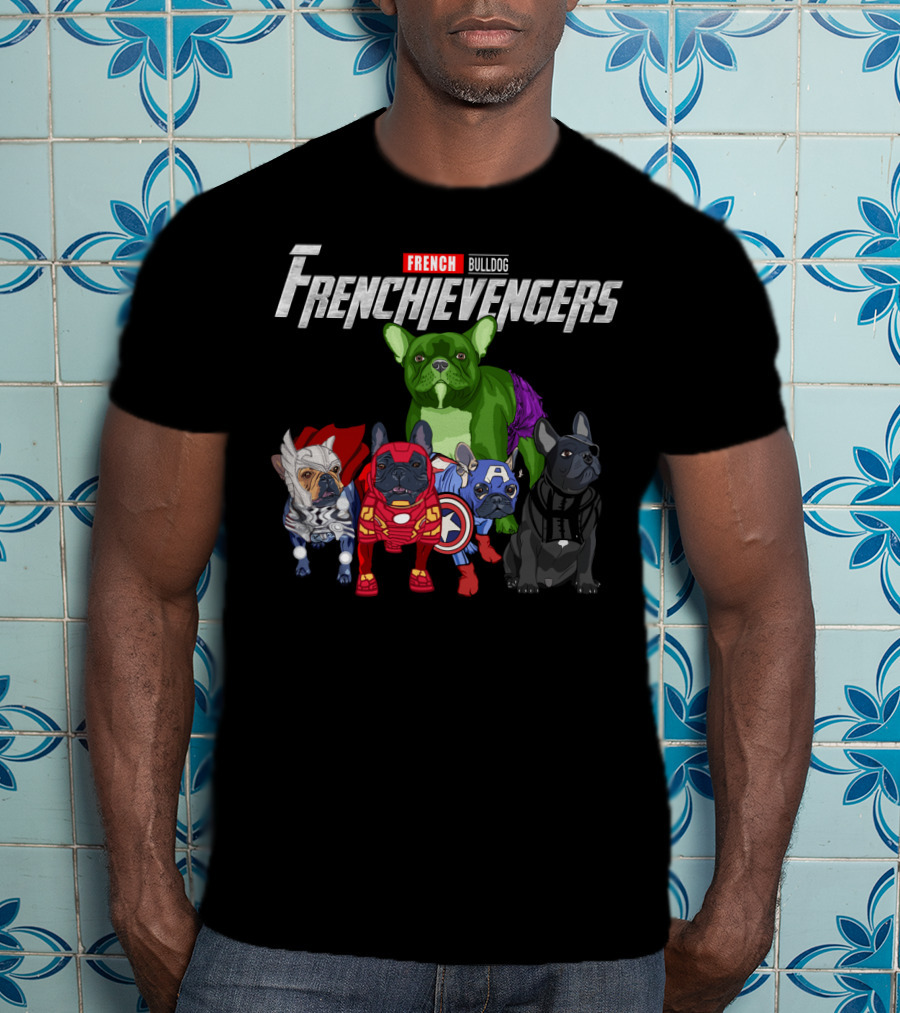 French Bulldog Marvel Avengers Endgame Parody Frenchievengers T-Shirt