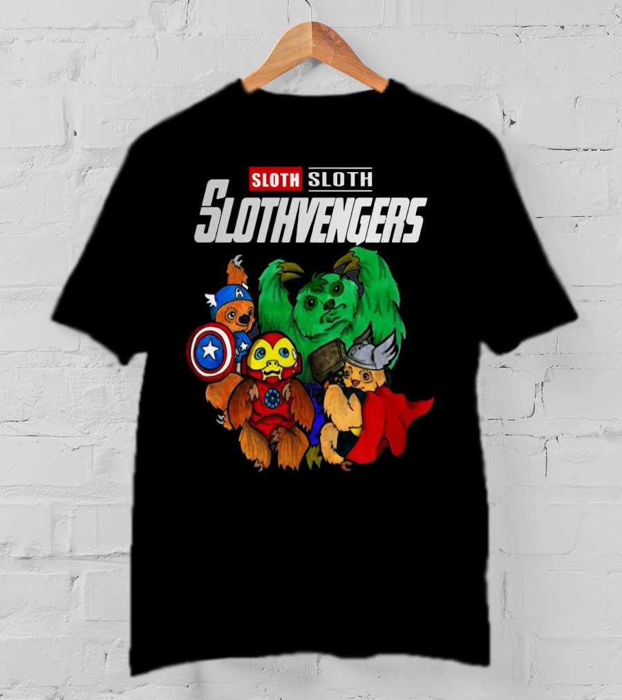 Slothvengers Avengers Endgame Parody Featuring Sloth Superheroes In Iconic Costumes T-Shirt