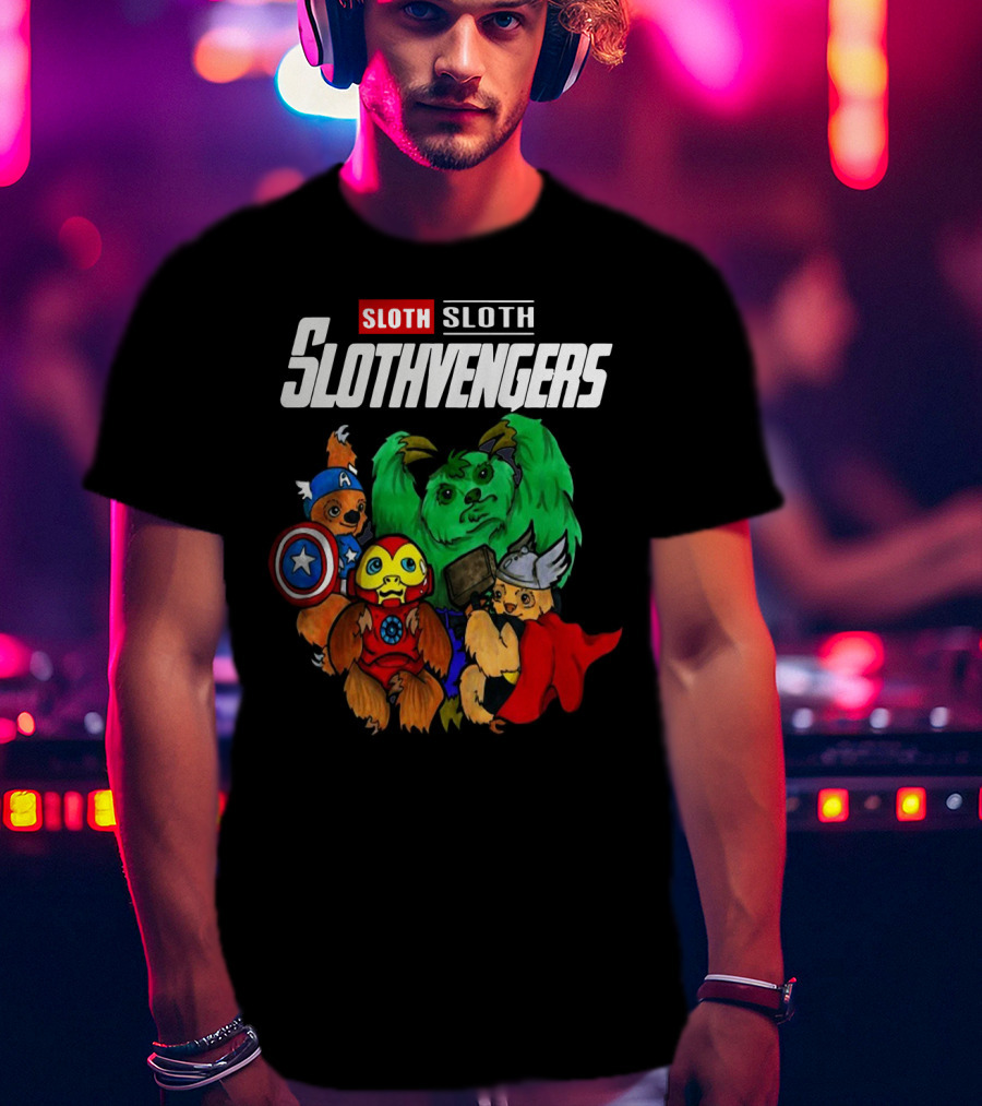 Slothvengers Avengers Endgame Parody Featuring Sloth Superheroes In Iconic Costumes T-Shirt