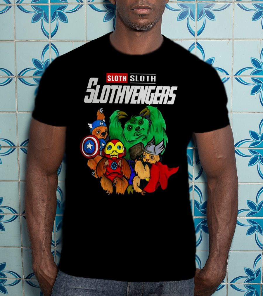 Slothvengers Avengers Endgame Parody Featuring Sloth Superheroes In Iconic Costumes T-Shirt
