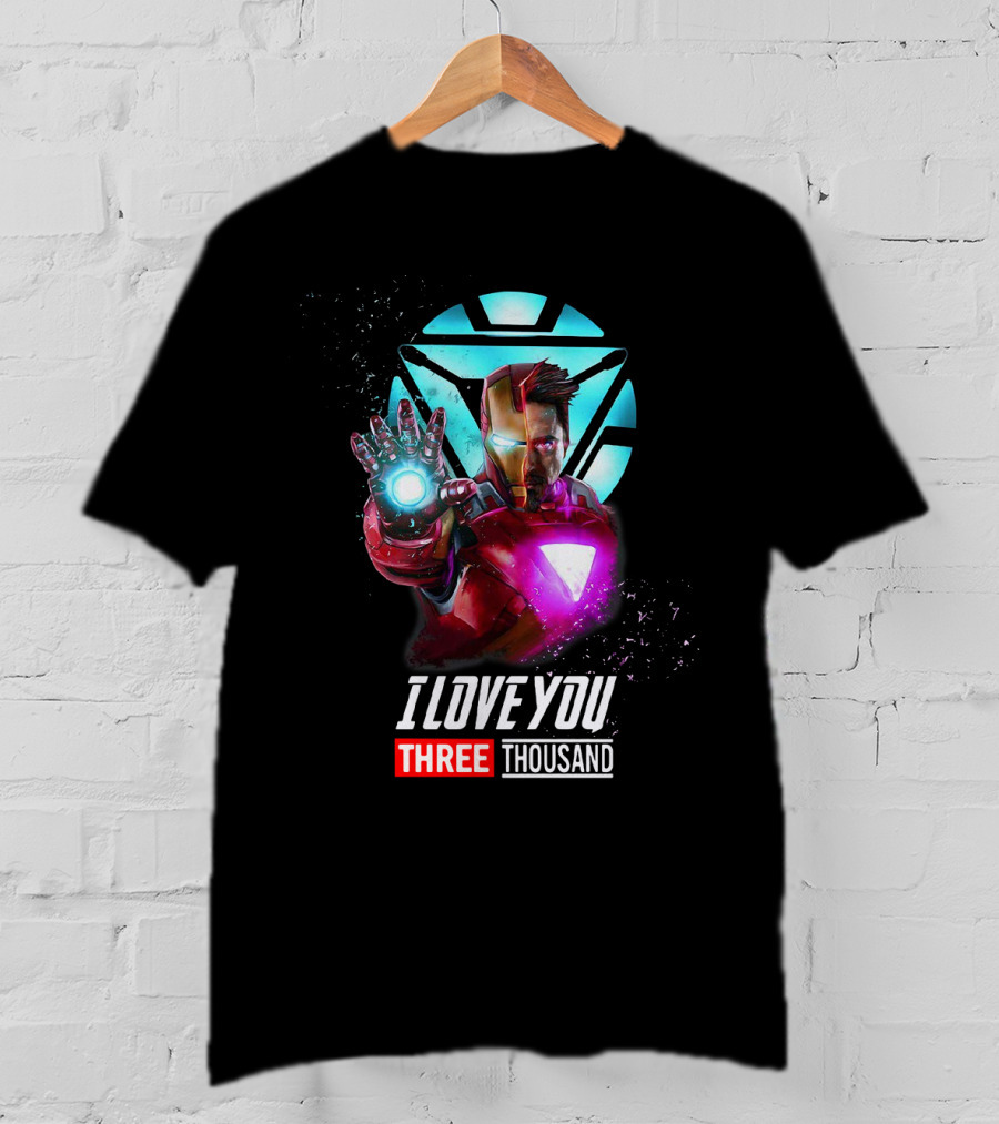 Avengers Iron Man I Love You Three Thousand Arc Reactor T-Shirt