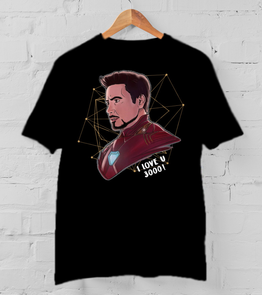 I Love You 3000 Tony Stark Iron Man Avengers T-Shirt