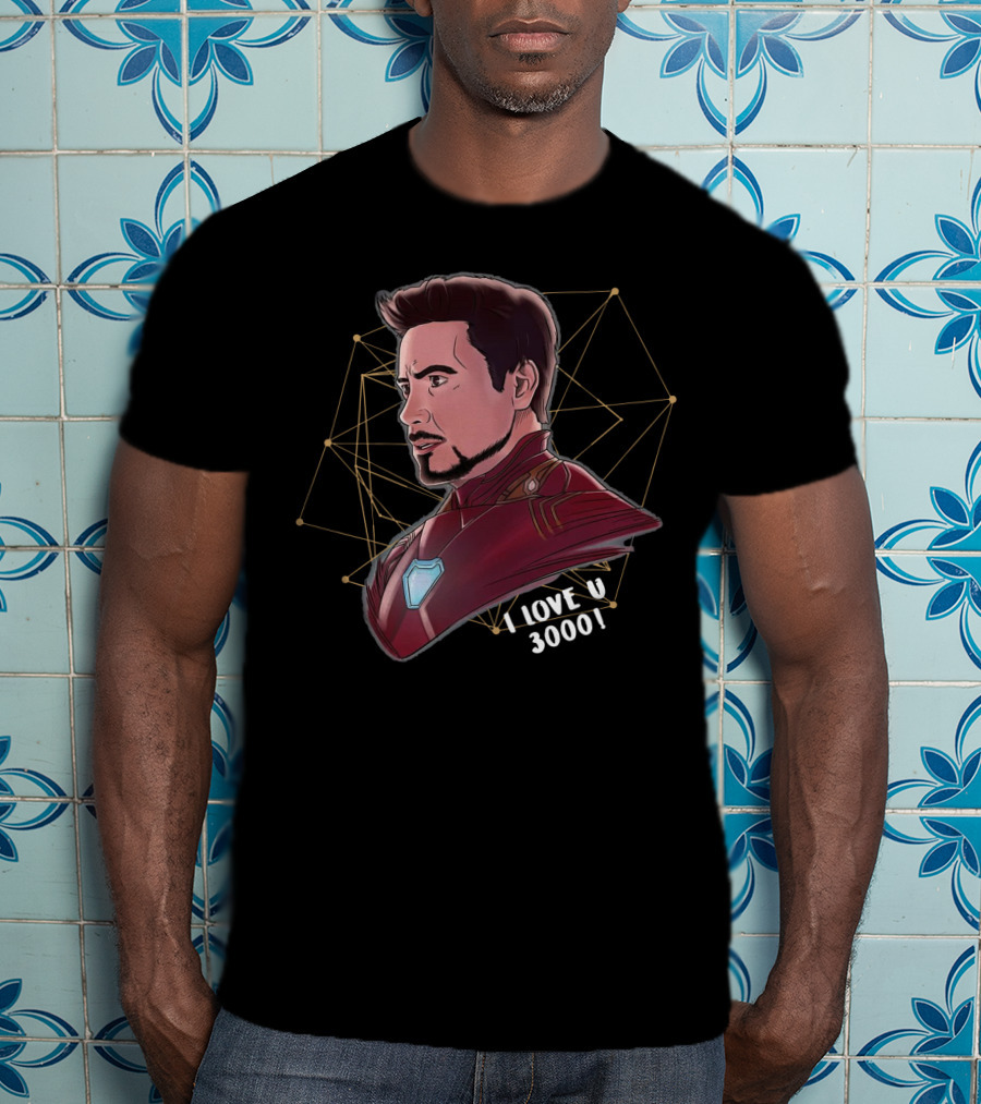 I Love You 3000 Tony Stark Iron Man Avengers T-Shirt