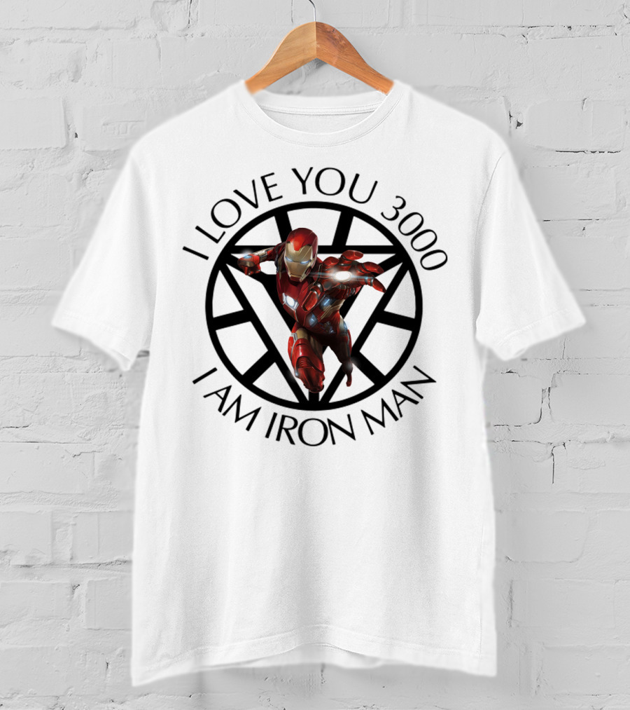 Avengers I Love You 3000 I Am Iron Man Arc Reactor T-Shirt