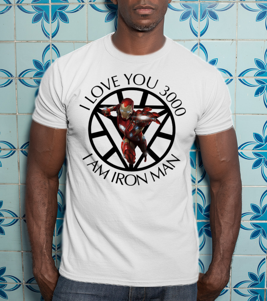 Avengers I Love You 3000 I Am Iron Man Arc Reactor T-Shirt