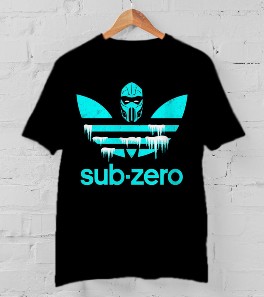 Mortal Kombat Sub-Zero Logo Frozen Mask Iconic Crossover T-Shirt