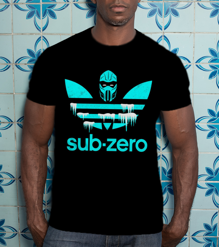 Mortal Kombat Sub-Zero Logo Frozen Mask Iconic Crossover T-Shirt
