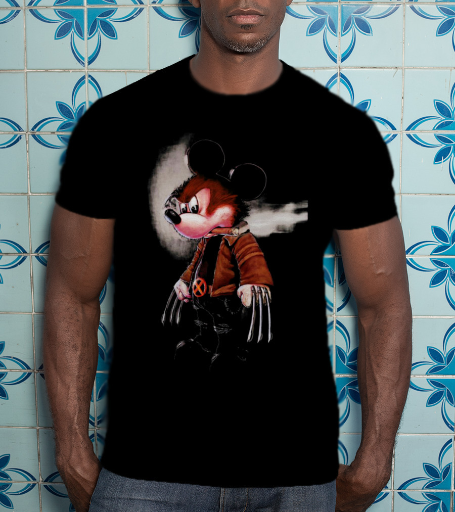 Mickey Mouse Wolverine X-Men Mashup T-Shirt