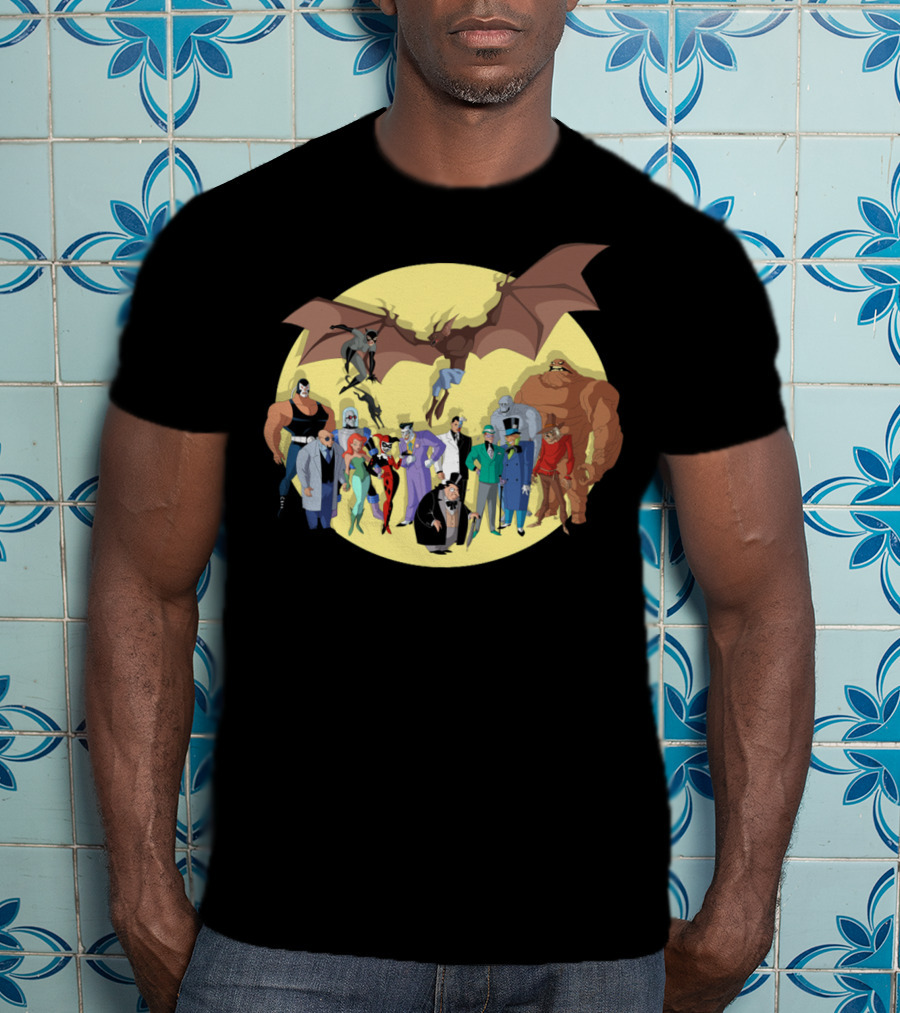 The Rogues Gallery Batman Villains Group With Joker Riddler Catwoman And Penguin Iconic Characters T-Shirt