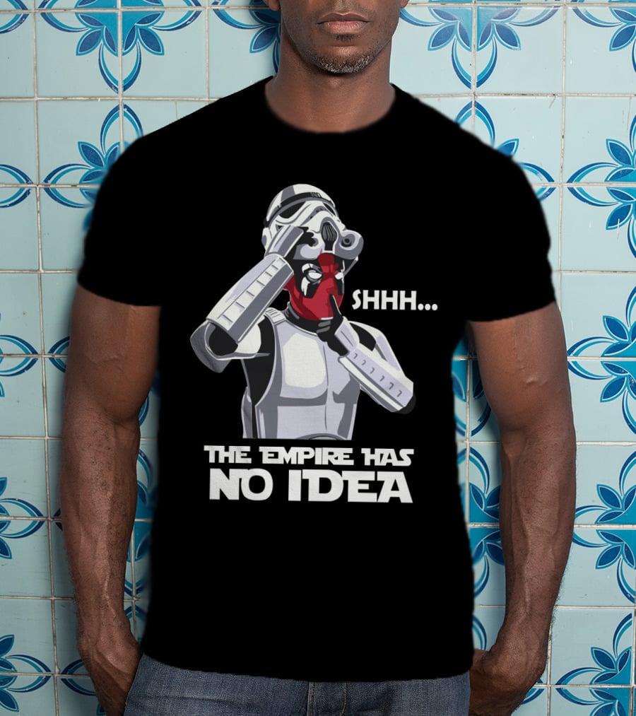 Deadpool Stormtrooper Mashup The Empire Has No Idea Shhh Star Wars Crossover T-Shirt
