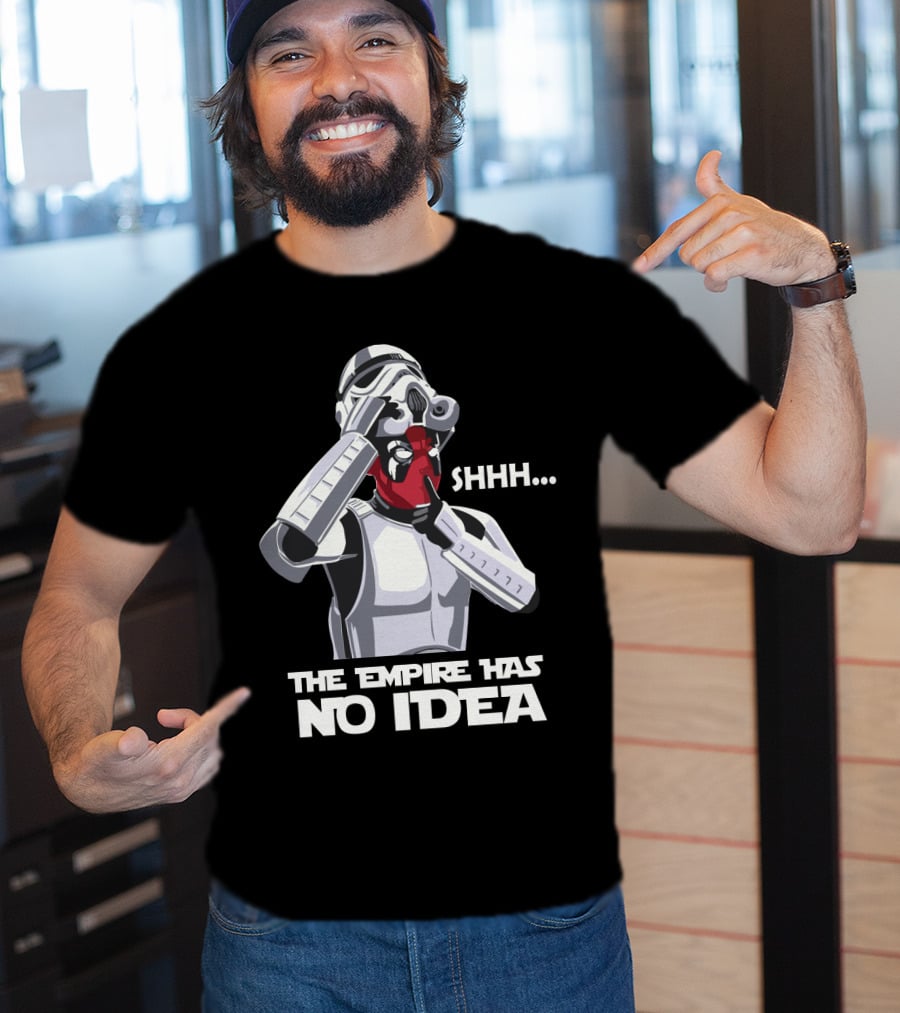 Deadpool Stormtrooper Mashup The Empire Has No Idea Shhh Star Wars Crossover T-Shirt