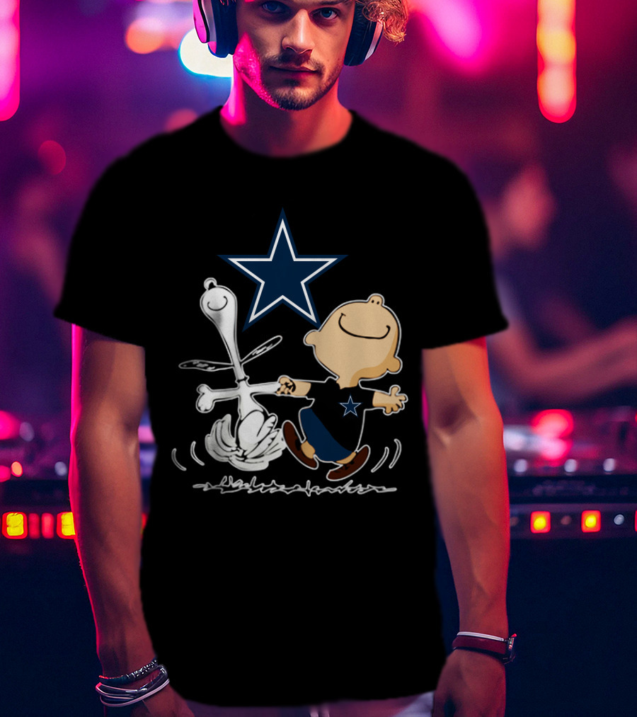 Dallas Cowboys Snoopy And Charlie Brown Dancing With Star T-Shirt