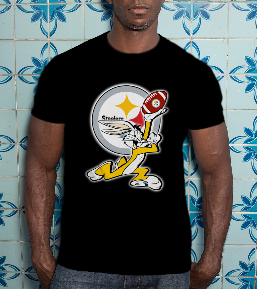 Pittsburgh Steelers Bugs Bunny Football T-Shirt