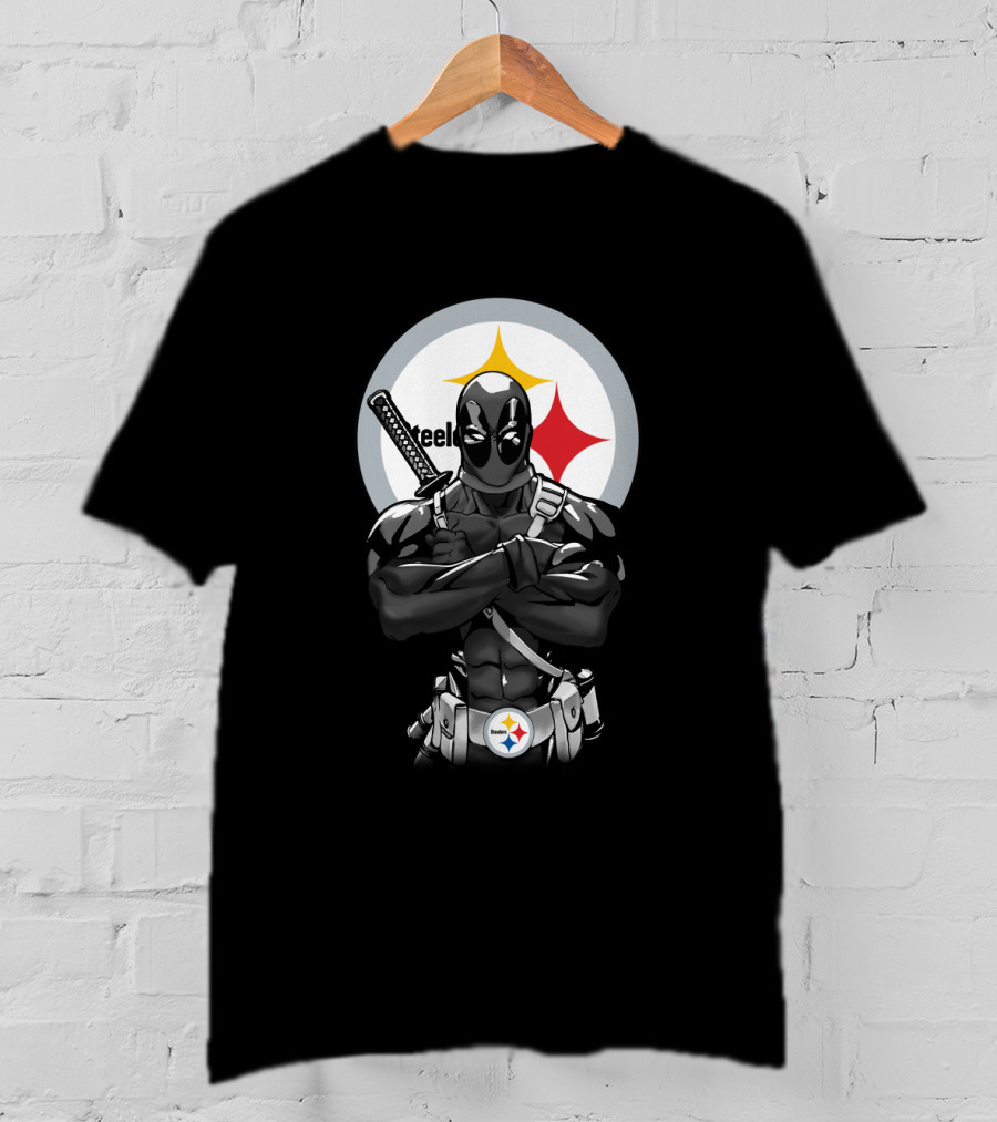 Pittsburgh Steelers Deadpool Crossover T-Shirt