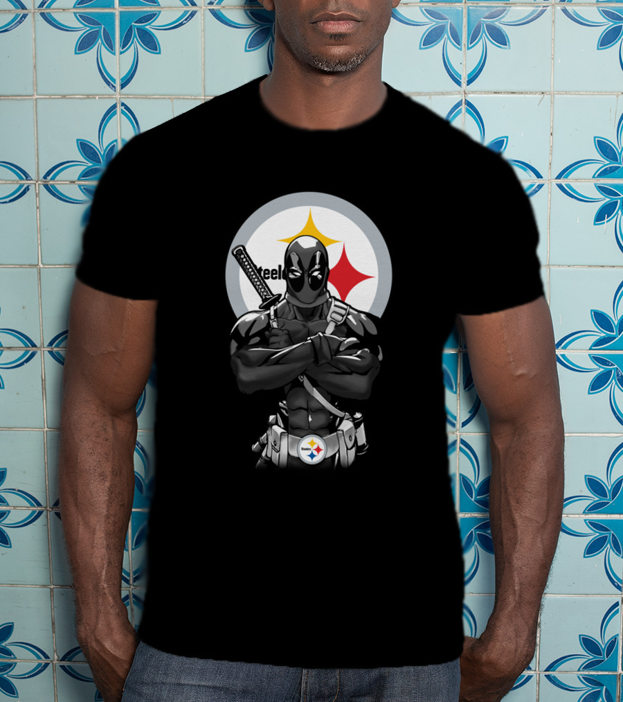 Pittsburgh Steelers Deadpool Crossover T-Shirt