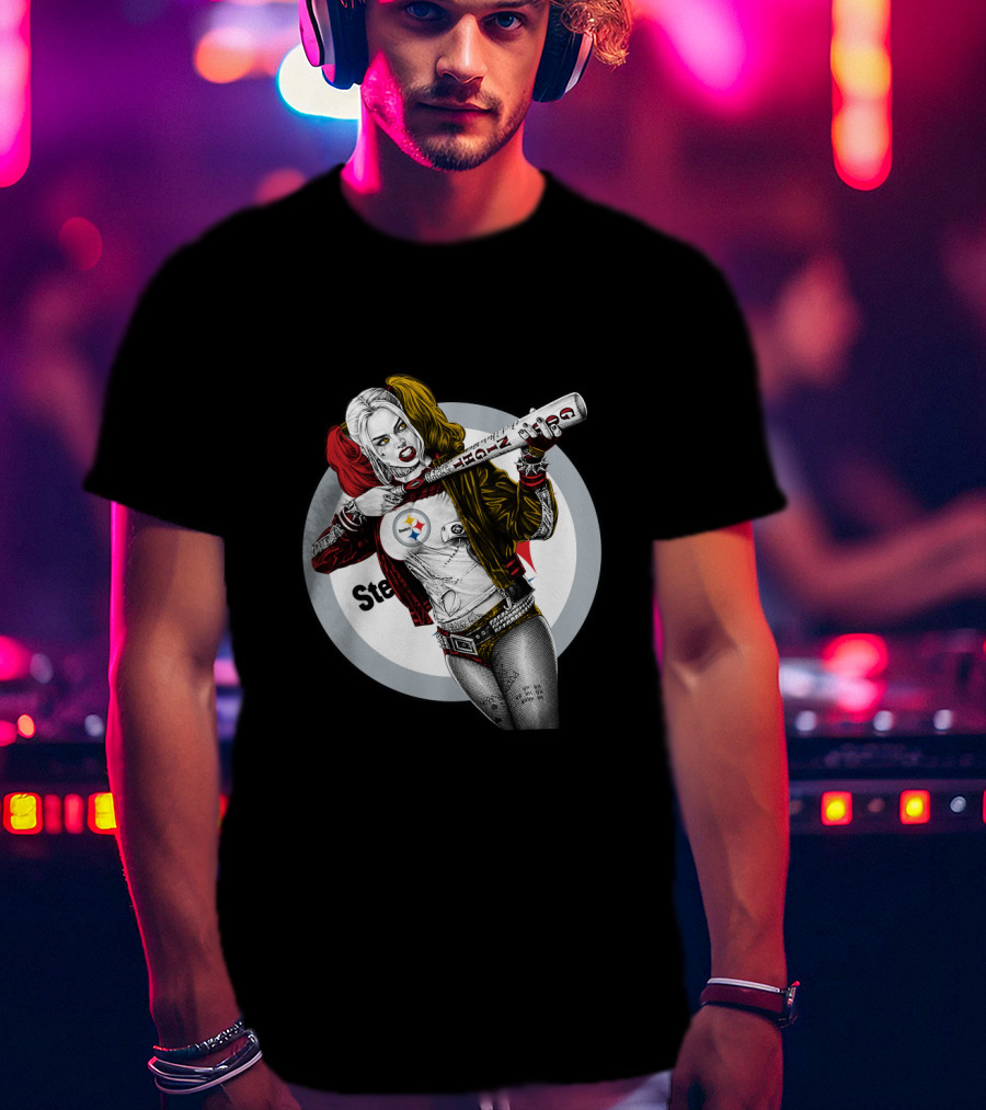 Pittsburgh Steelers Harley Quinn Bat T-Shirt