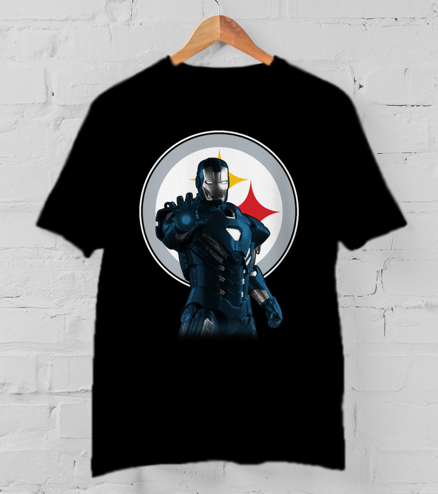 Iron Man Pittsburgh Steelers Friends Crossover T-Shirt