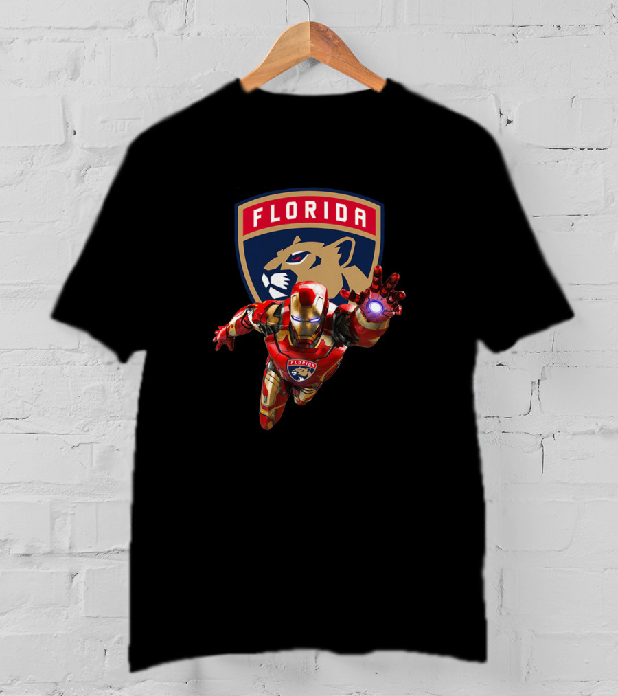Florida Panthers Iron Man Crossover T-Shirt
