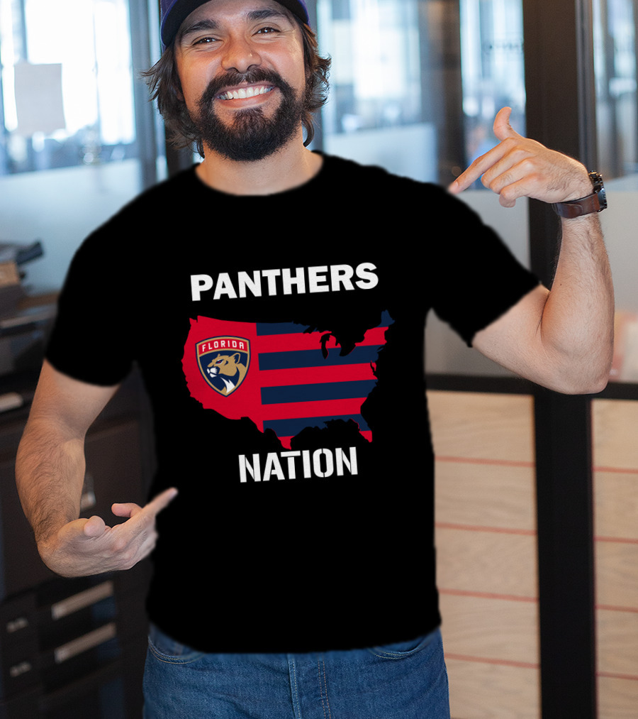 Florida Panthers Nation Map T-Shirt