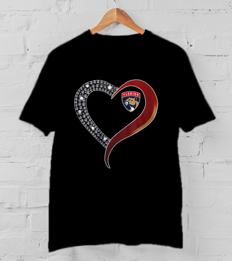 Florida Panthers Heart T-Shirt