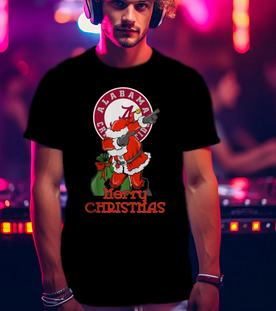 Alabama Crimson Tide Merry Christmas Santa T-Shirt