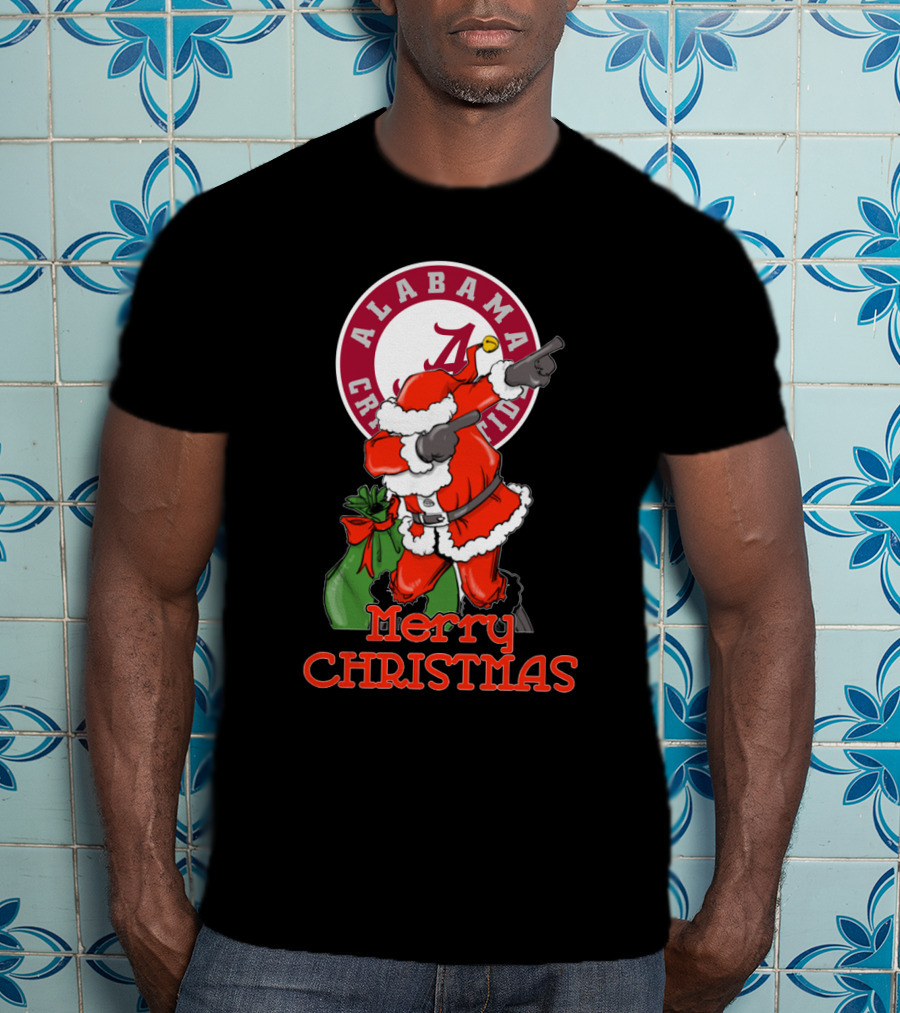 Alabama Crimson Tide Merry Christmas Santa T-Shirt